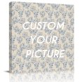 thumbnail image 2 of Rustic Blue Leaves Wall Art Painting on Canvas, Farmhouse Botanical Beige Canvas Art Home Prints Wall Art Framed Modern Artwork for Living Room Bedroom Wall Decor 16x16in, 2 of 9