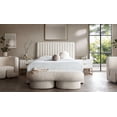 thumbnail image 2 of Diamond Sofa BROOKEQBEDIV 54 in. Brooke Boucle Bed with Vertical Channel Tuft, Ivory - Queen Size, 2 of 7
