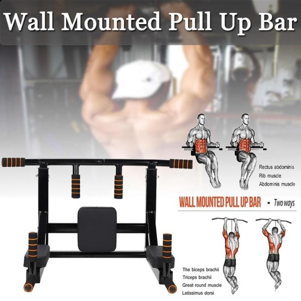 Dualuse Hanging Multifunctional Wall Mounted Pull Up Bar Set Stand for