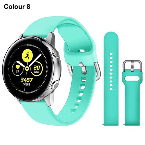 Correa de silicona para Samsung Galaxy Watch, pulsera de 20mm, 22mm, Active 2 Watch 3, 45mm, 42mm, Gear S3, Amazfit bip