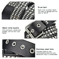 thumbnail image 6 of Women Men PU Leather Studded Belt, Y2k Metal Punk Rock Rivet Belt with Bright Pyramid Studded, 6 of 7