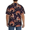 thumbnail image 3 of Kdxio Men's Hawaiian Shirt for Men Short Sleeve Shirt Leopard Print Summer Casual Holiday Beach Button Down T-Shirts, 3 of 7
