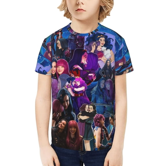 Descendants Boys Girls T-Shirts Graphic Print Short Sleeve Tops Casual Crew Neck T-Shirt Streetwear for Youth Kids