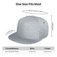 thumbnail image 4 of Unisex Snapback Hats Diamond Silver Pattern Adjustable Flat Bill Baseball Cap Dancing Hip Hop Cap, 4 of 8