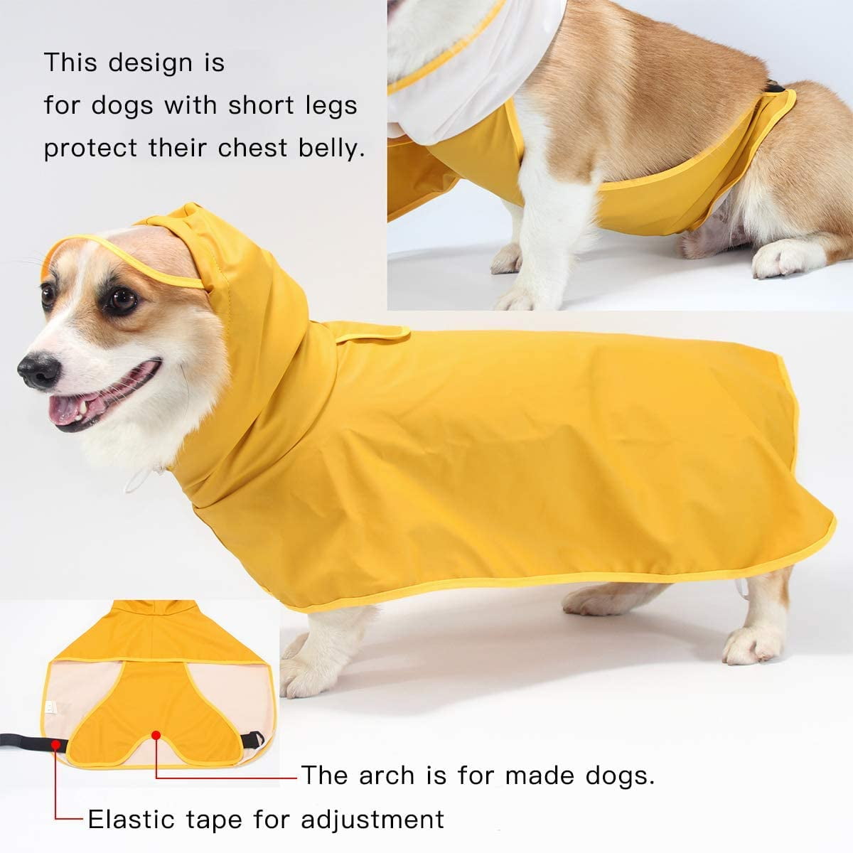 Dog raincoat harness best sale