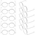 thumbnail image 3 of Lot de 20 Accessoires de Lunettes de Poupée Miniatures en Métal Rond Argenté pour Enfants, 3 of 9