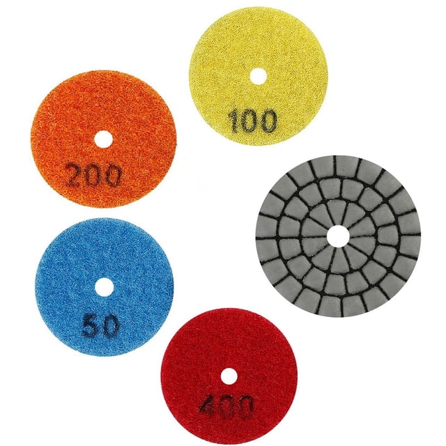BTOER Pack Of Four 2Inch Wet Dry Polishing Pads Optimized For Fast Results On Marble For Granite Quartzite Surfaces