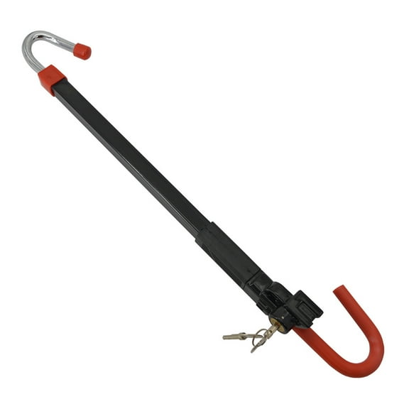 Car Anti Theft Device Foot Brake Pedal Lock Steering Wheel Lock, Gas Brake Clutch Lock, Universal Car Lock Security Protection For Truck/Auto/SUV/Van/Heavy Duty Vehicle-black