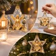 thumbnail image 4 of Liamobondopolis Glowing Christmas Story Ornament, Light Up Star Shaped Mini Holiday Scene with Santa, Angel and Snowman, Shatterproof Acrylic Hanging Decor for Christmas Tree and Winter Home, 4 of 6