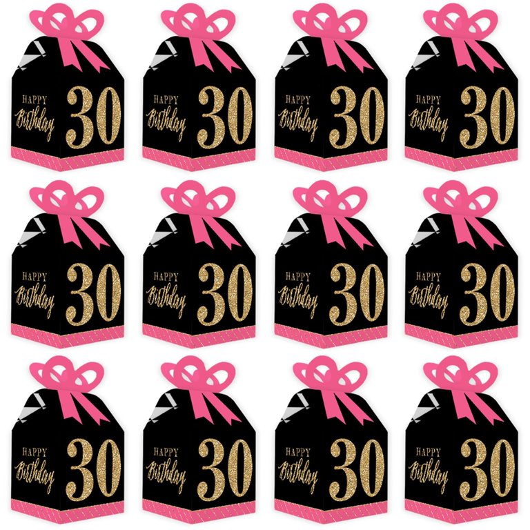 big-dot-of-happiness-chic-30th-birthday-pink-black-and-gold-square-favor-gift-boxes-birthday-party-bow-boxes-set-of-12-walmart-com for Free Printable 30th Birthday Cupcake Toppers Big Dot of Happiness Chic 30th Birthday - Pink, Black and Gold - Square Favor Gift Boxes - Birthday Party Bow Boxes - Set of 12 - Walmart.com for Free Printable 30th Birthday Cupcake Toppers