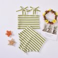 thumbnail image 4 of IROINNID Stylish Girl's Striped Suspender Tops Shorts Two-piece Set, 4 of 9