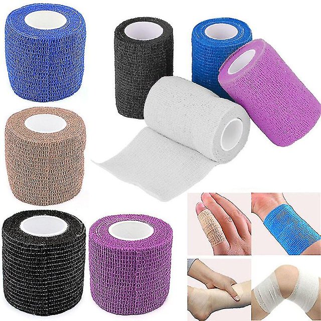 Vendaje elástico de 5m, Protector deportivo elastoplast autoadhesivo para rodilla, dedo, tobillo, Palma, botiquín de primeros auxilios ShuxiuWang 8390612267154