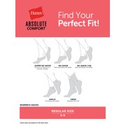 Hanes Womens Crew Socks, Absolute Comfort, 4-Pack, Size 5-9