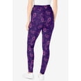 thumbnail image 2 of Woman Within Plus Size Stretch-Cotton Knit Pull-On Printed Leggings, 2 of 4