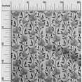thumbnail image 2 of oneOone Polyester Spandex Gray Fabric Floral Sewing Material Print Fabric By The Yard 56 Inch Wide, 2 of 5