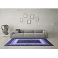 thumbnail image 3 of Ahgly Company Machine Washable Indoor Rectangle Persian Blue Traditional Area Rugs, 5' x 8', 3 of 4