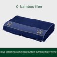 thumbnail image 2 of Toalla de almohada de fibra de carbón de bambú verde militar, toalla de algodón, pañuelo para la cabeza antideslizante con hebilla oculta, toalla de almohada para estudiantes, 2 of 4