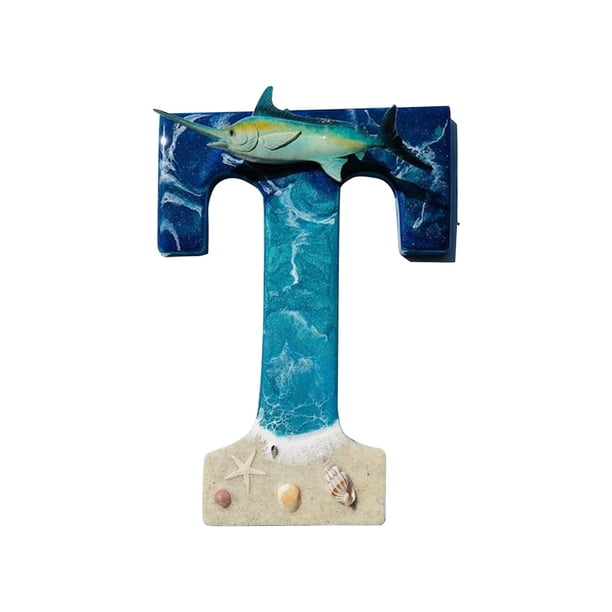 Maojin Adorno colgante de pared con letras temáticas de playa acrílica, decoración de escritorio