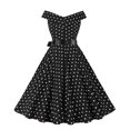 thumbnail image 5 of Fulijie Women's Vintage Cocktail Dress 1950s Retro Cocktail Sleeveless Swing Party Dress Black, 5 of 8