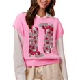 thumbnail image 2 of Suéter de Punto con Cuello Redondo y Lentejuelas para Mujer, Sin Mangas, de Punto, para Navidad Rosa (Botas) S, 2 of 9