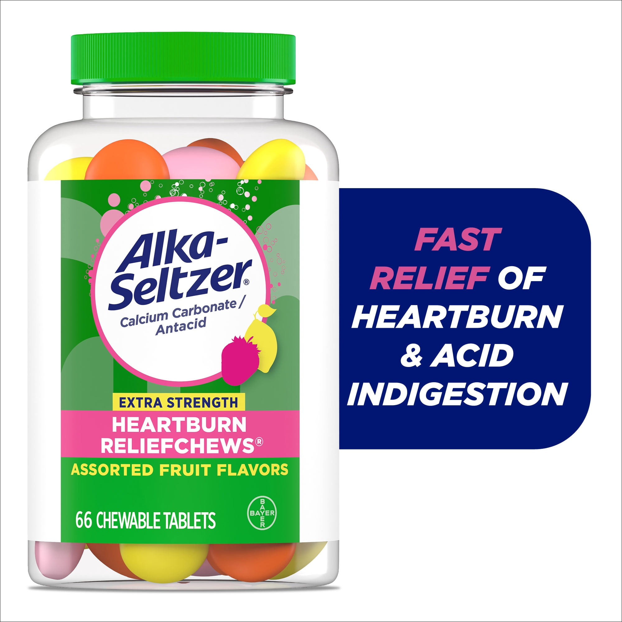 Alka-Seltzer Heartburn + Gas ReliefChews, Antacid Chews for Acid Indigestion  Relief, 28 Ct HSA/FSA Eligible