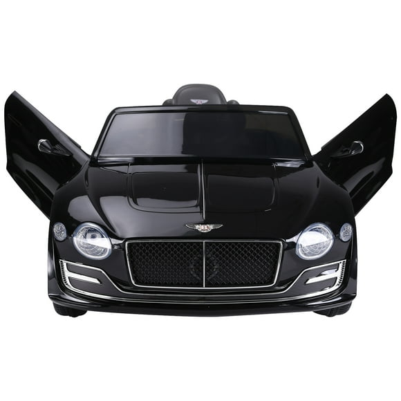 Aosom Voiture Électrique 12V Bentley sous Licence avec Télécommande pour Enfants, Jouet à Chevaucher pour Tout-Petits, Cadeau, Noir