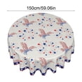 thumbnail image 3 of Aodebiao Patriotic Star Pattern Round Tablecloth Spill-Resistant Wrinkle-Resistant Polyester Fabric for Kitchen Dining Party Decor Independence Day Celebration Picnic Events, 3 of 5