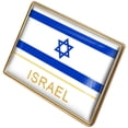 thumbnail image 2 of 10uds. Broche decorativo con insignia de Metal de bandera israelí para hombres y mujeres, traje de sombrero (32x23MM), 2 of 2