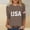 B01-Khaki, variant on Fourth of July T Shirts for Women 3/4 Sleeve Summer Shirts for Women Patriotic Holiday Loose Casual Tops