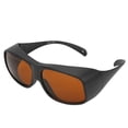 thumbnail image 1 of Lunettes de Sécurité, 532nm+1064nm Longueur d'Onde Belles Lunettes PC Résistantes à l'Usure Confortables Lentilles Rouges pour Protection des Yeux Blanc, Noir, 1 of 7
