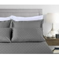 thumbnail image 3 of Threadmill Cotton Full Size Sheet Set | 100% Cotton Sheets for Full Size Bed | Damask Jacquard Full Bed Sheets Set with 16” Deep Pocket | Soft Sateen Weave 4-Piece Cooling Bedding Set | Dark Grey, 3 of 9