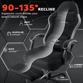 thumbnail image 5 of BOSSIN Gaming Chair, Fabric Big and Tall Video Game Chairs for Adults with Footrest,Racing Style Ergonomic Computer Gamer Chair with Headrest and Lumbar Support, 5 of 7