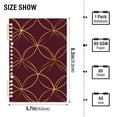 thumbnail image 2 of FORMRS 1-Subject Spiral Notebook 8" x 5" College Ruled 60 Refillable Sheet A5 Hard Cover, Circular Gold Pattern, 2 of 7
