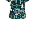 thumbnail image 4 of Christmas Scrubs Tops Women Nurse Working Uniforms Cartoon Printed V Neck Short Sleeve Medical Scrub Shirts, 4 of 6
