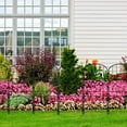 thumbnail image 4 of 15pcs Decorative Garden Fence, Black Metal Garden Edging Panels, Outdoor Wire Fencing for Flower Bed, Yard, Lawn Border & Pet Barrier, 4 of 5