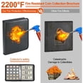thumbnail image 4 of Coin Collection Album for Collectors with Lock, 360 Pockets Fireproof Coin Holder Book & 36 Paper Currency Binder Sleeves, Coin Storage Collecting Organizer for Pennies,Bill,Tokens,Badges（oniy bag）, 4 of 5