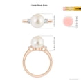 thumbnail image 5 of ANGARA South Sea Cultured Pearl Three Stone Ring with Diamonds in 14K Rose Gold for Women | June Birthstone, Birthday, Anniversary, Jewelry Gift for Women | Pearl Ring, 5 of 8