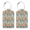 thumbnail image 3 of Pofeuu Abstract Plants Mushroom Deer Print Luggage Tags, Privacy Cover ID Label with Stainless Steel Loop and Address Card for Travel Bag Suitcase-4 PCS, 3 of 5