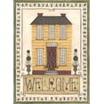 thumbnail image 2 of Shamp, Cindy 14x18 Black Ornate Wood Framed with Double Matting Museum Art Print Titled - Yellow House Welcome, 2 of 4