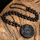 thumbnail image 4 of Collar de obsidiana natural, amuleto de la suerte, colgante de protección con cadena de cuentas ajustable, talismán de cristal negro, joyería espiritual, regalo, 4 of 5