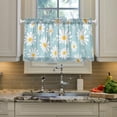 thumbnail image 5 of Coolnut Daisy Kitchen Curtains 2 Panels, UV Protected Tier Curtains Half Window Curtains for Guest Room Bathroom Sink Laundry Room Basement,24"x 27", 5 of 6