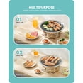 thumbnail image 4 of Bbq Charcoal Grill  13.7 Inch Non-stick Stainless Steel Korean Barbecue Portable Stove For Outdoors Camping Picnic And Indoor Party Cooking, 4 of 6