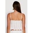 thumbnail image 5 of Womens Haute Monde Eyelet Scallop Trim Cropped Cami, 5 of 5