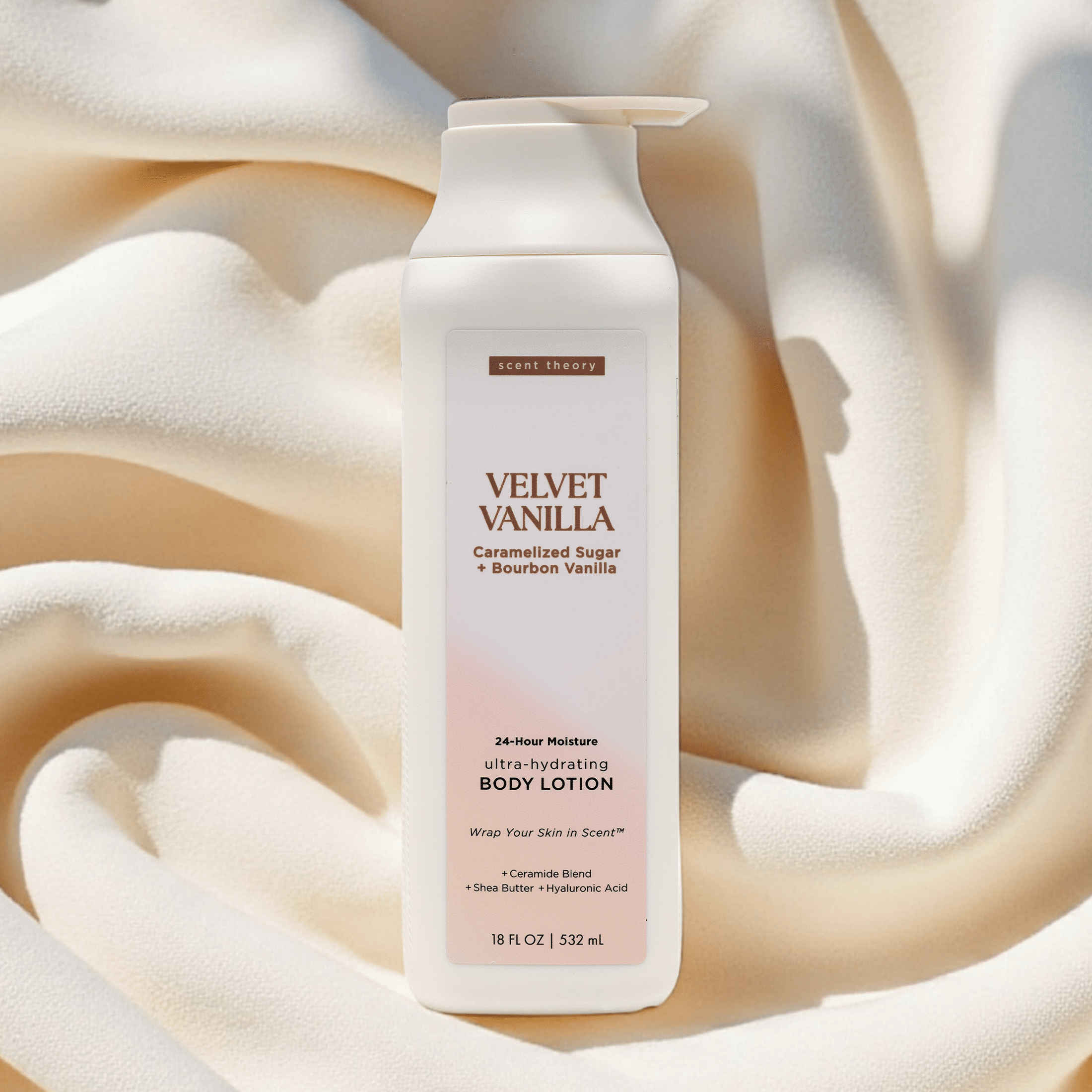 Scent Theory Body Lotion with Shea Butter, All Skin Types, Velvet Vanilla, 18 fl oz