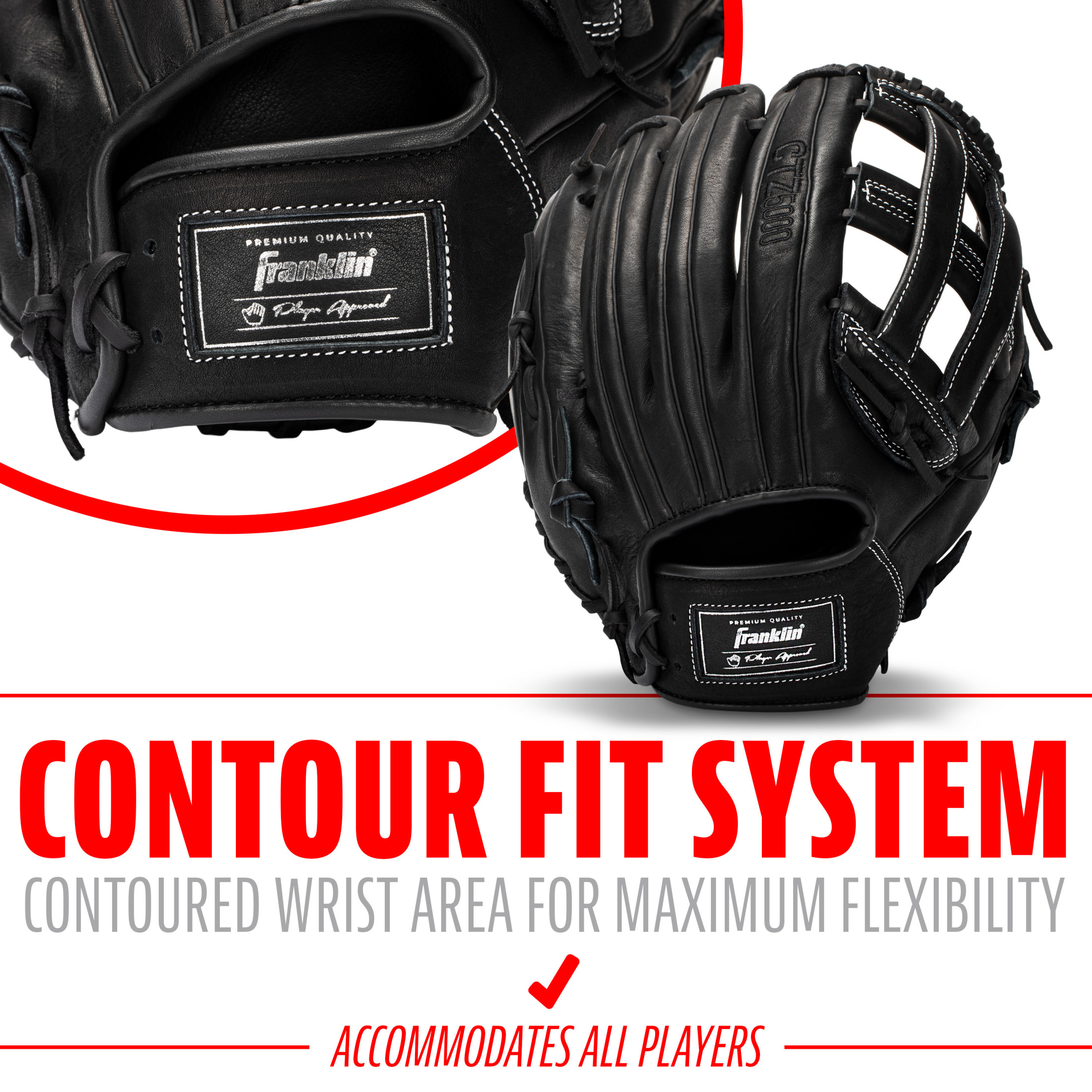 Franklin Sports CTZ5000 Cowhide Leather Baseball Outfield Glove