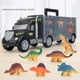 thumbnail image 3 of Camión Transportador De Dinosaurios Con 6 Dinosaurios De Simulación, Figuras De Animales, Camión Transportador De Juguete Para Niños Y Niñas Vogacara HA038193-00, 3 of 6