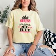thumbnail image 2 of Queens Are Born In July, Butter Comfort Colors T-Shirt, Large, 2 of 3