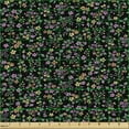 thumbnail image 2 of Ambesonne Floral Fabric by the Yard Upholstery, Romantic Botanical Theme, 1 Yard, Reseda Green Pale Orange, 2 of 5