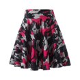 thumbnail image 1 of Jupe Patineuse Évasée Décontractée pour Femmes Taille Haute Imprimée Plissée Décontractée Jupe Courte Polyvalente, 1 of 2