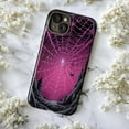 thumbnail image 6 of Pink Spider Web Gothic Phone Case for iPhone 16/15/14/13/12/11 Pro, Pro Max, Mini, Plus – Halloween Horror Phone Cover, 6 of 6